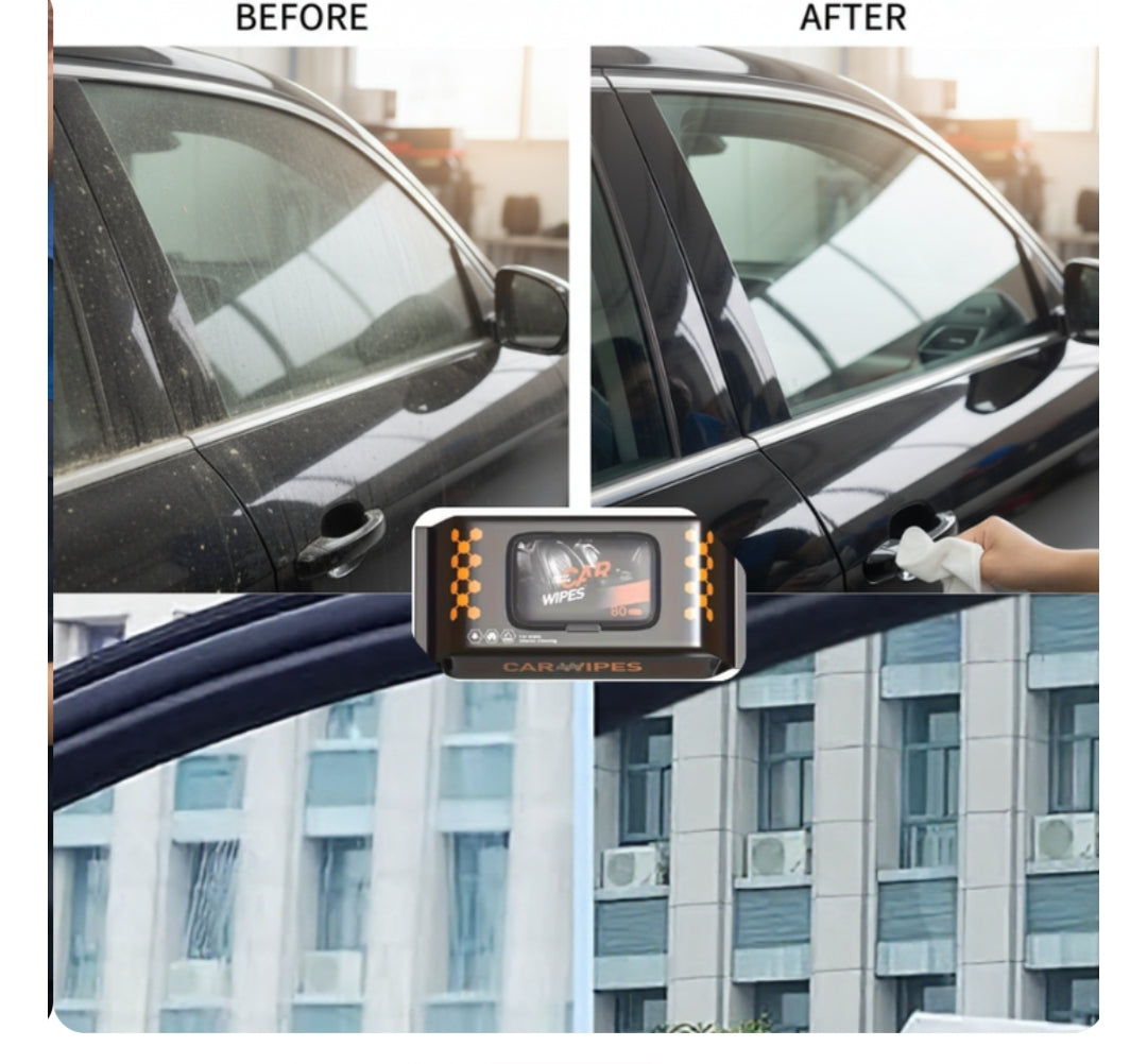 80 Pcs Car Cleaning Wipes – All-Purpose Glass, Dashboard & Interior Cleaning Wipes for Cars (Pack of 1)