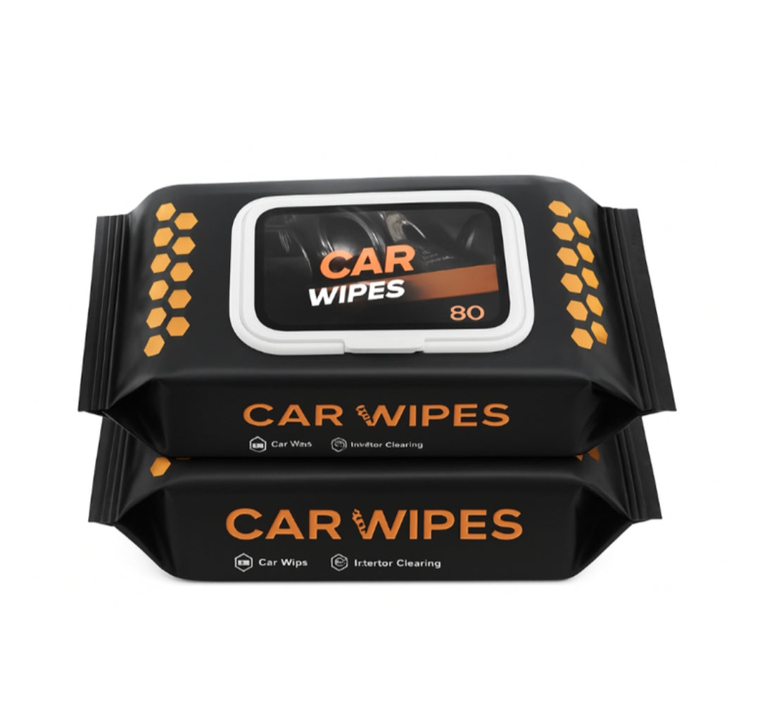 80 Pcs Car Cleaning Wipes – All-Purpose Glass, Dashboard & Interior Cleaning Wipes for Cars (Pack of 1)
